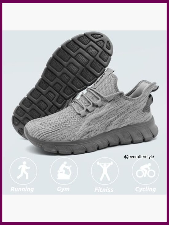 Mesh and EVA Slip-On Athletic Shoes Lightweight Breathable Walking Sneakers main image 6